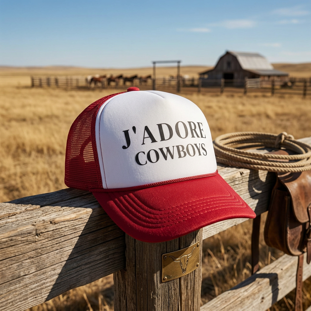 J Adore Cowboys Trucker Hat