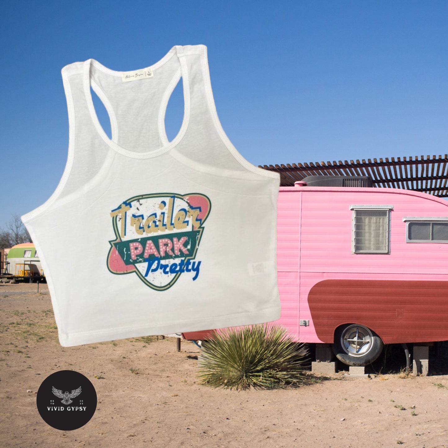 Trailer Park Pretty - Crop Tank Top