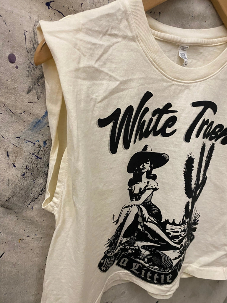 White Trash with a Little Cash' Muscle Top