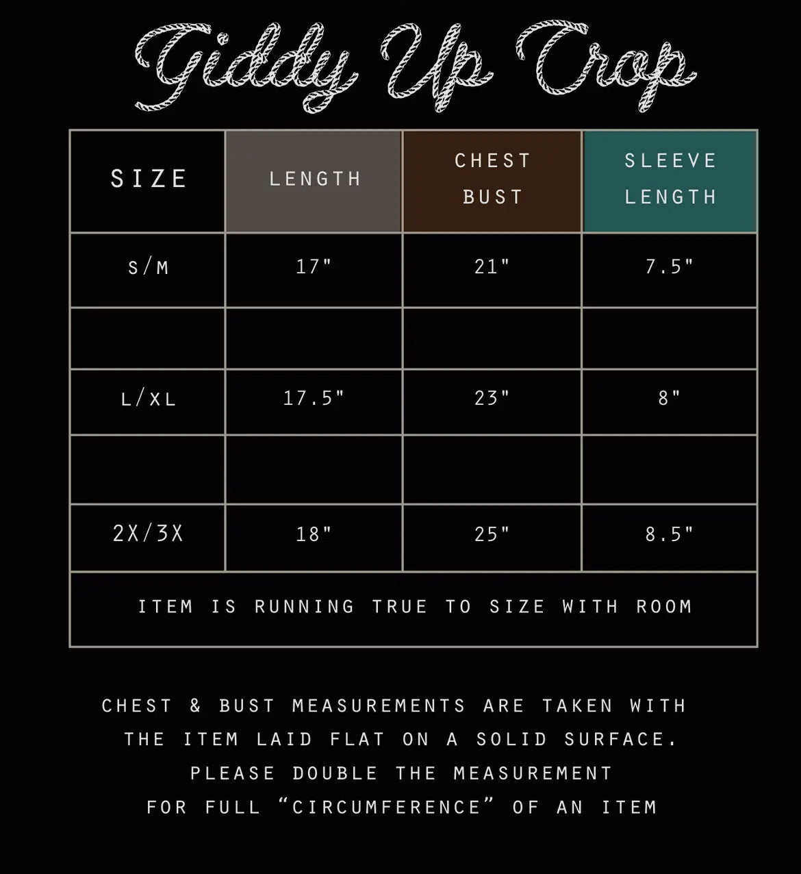 Giddy Up Crop
