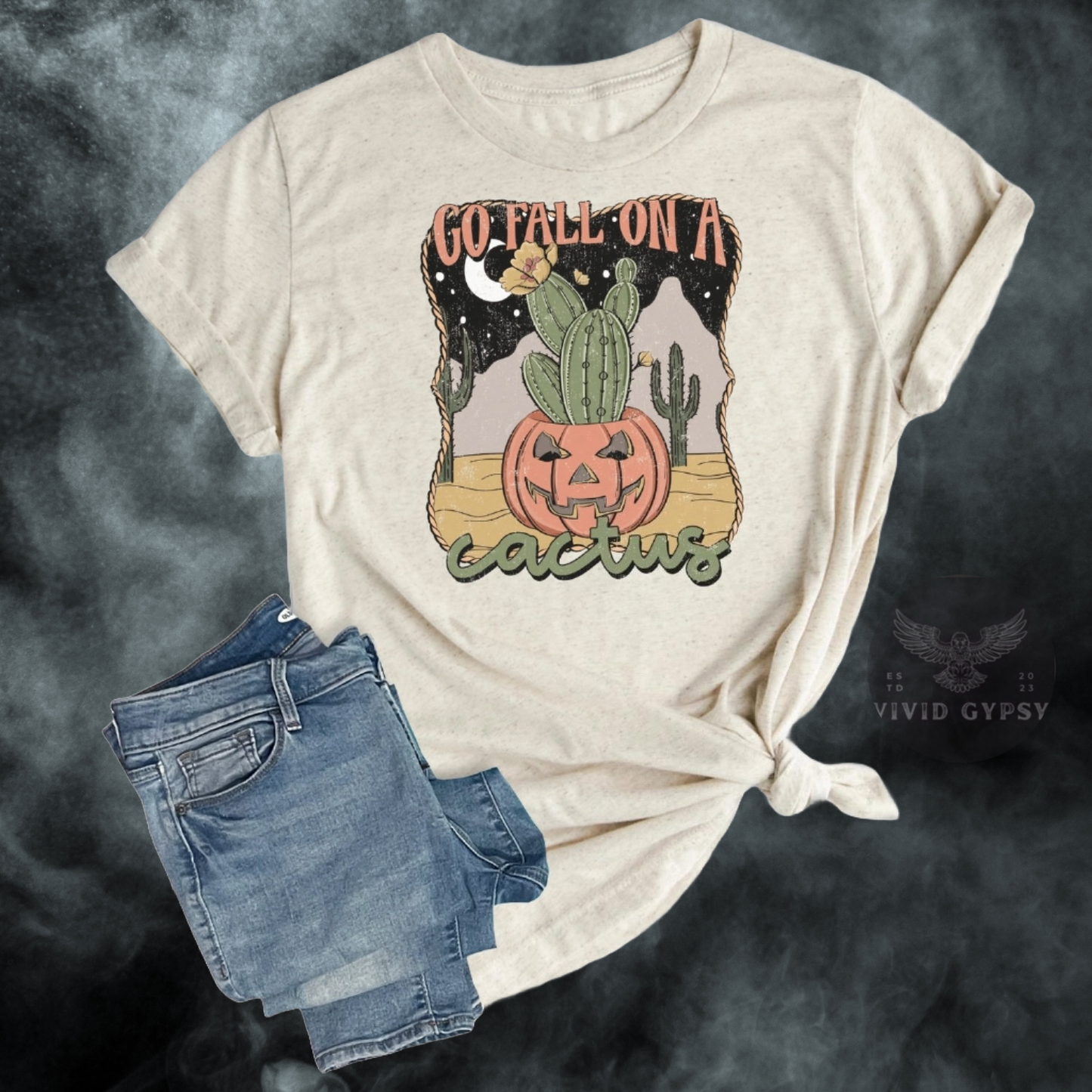 Go Fall On A Cactus" Graphic Tee