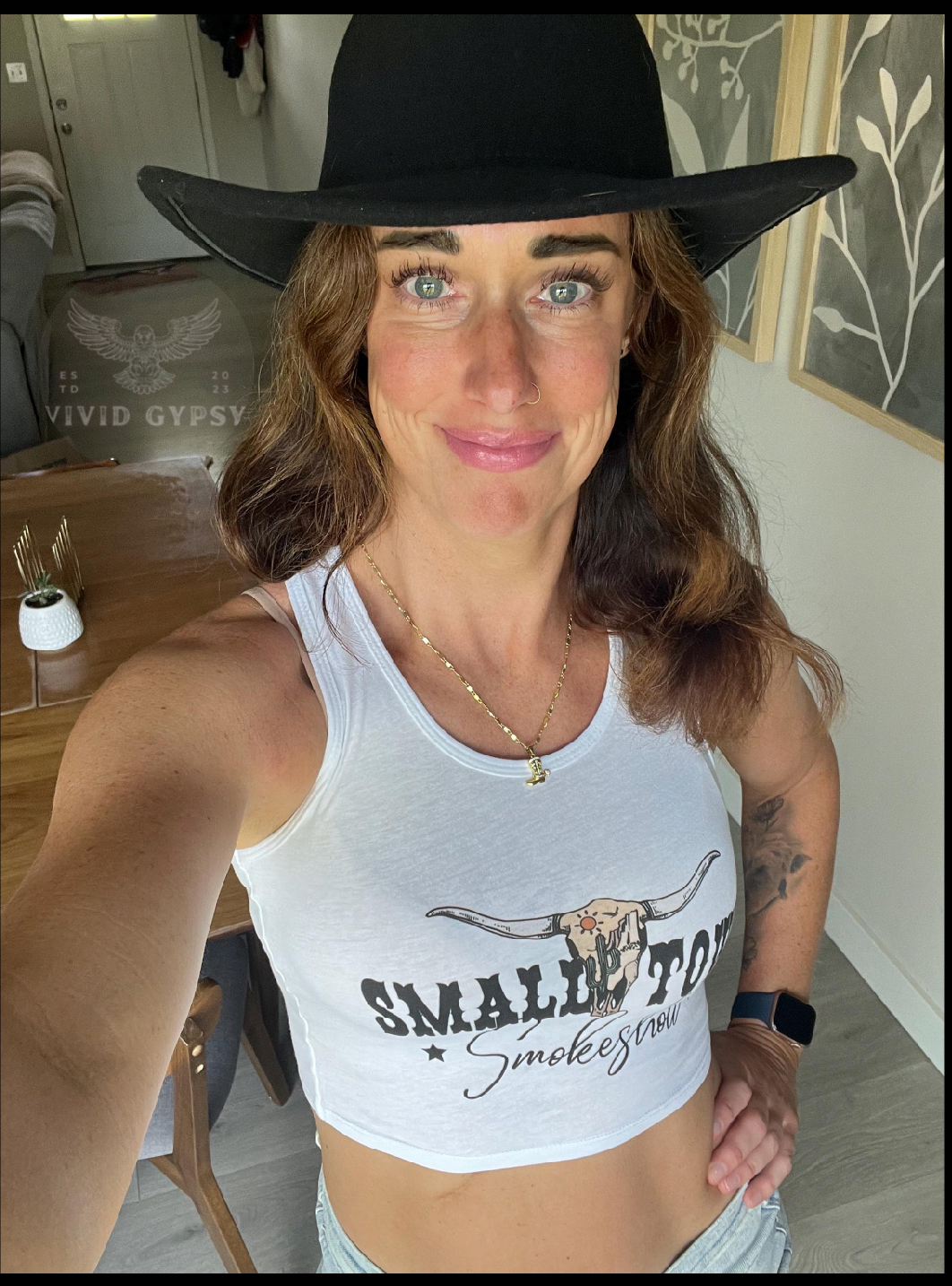 Small Town Smoke Show - Crop Tank Top