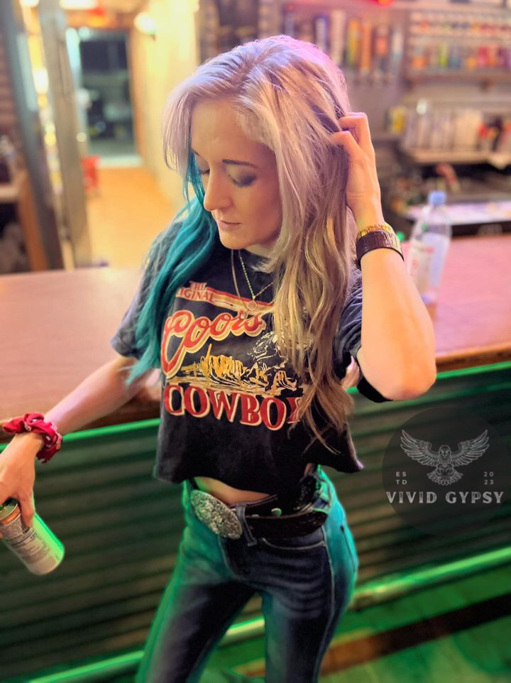 The Original Coors Cowboy - Vintage Cropped Top