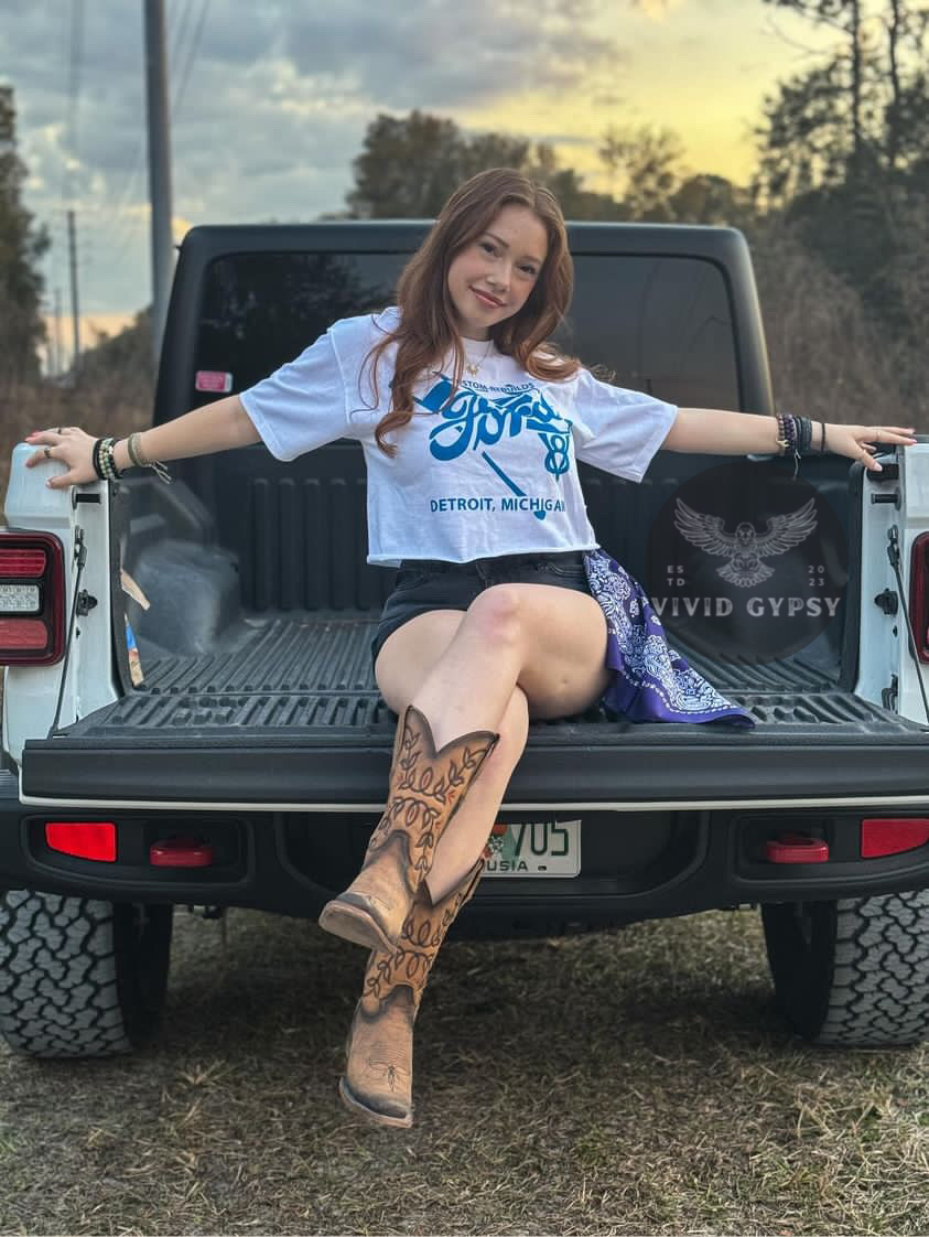 Ford - Distressed Crop Top