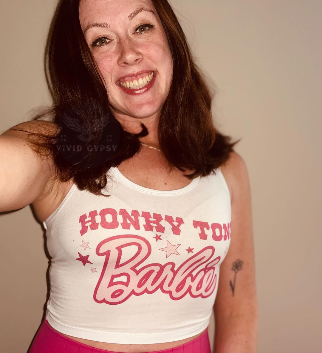 Honky Tonk Barbie - Crop Tank Top