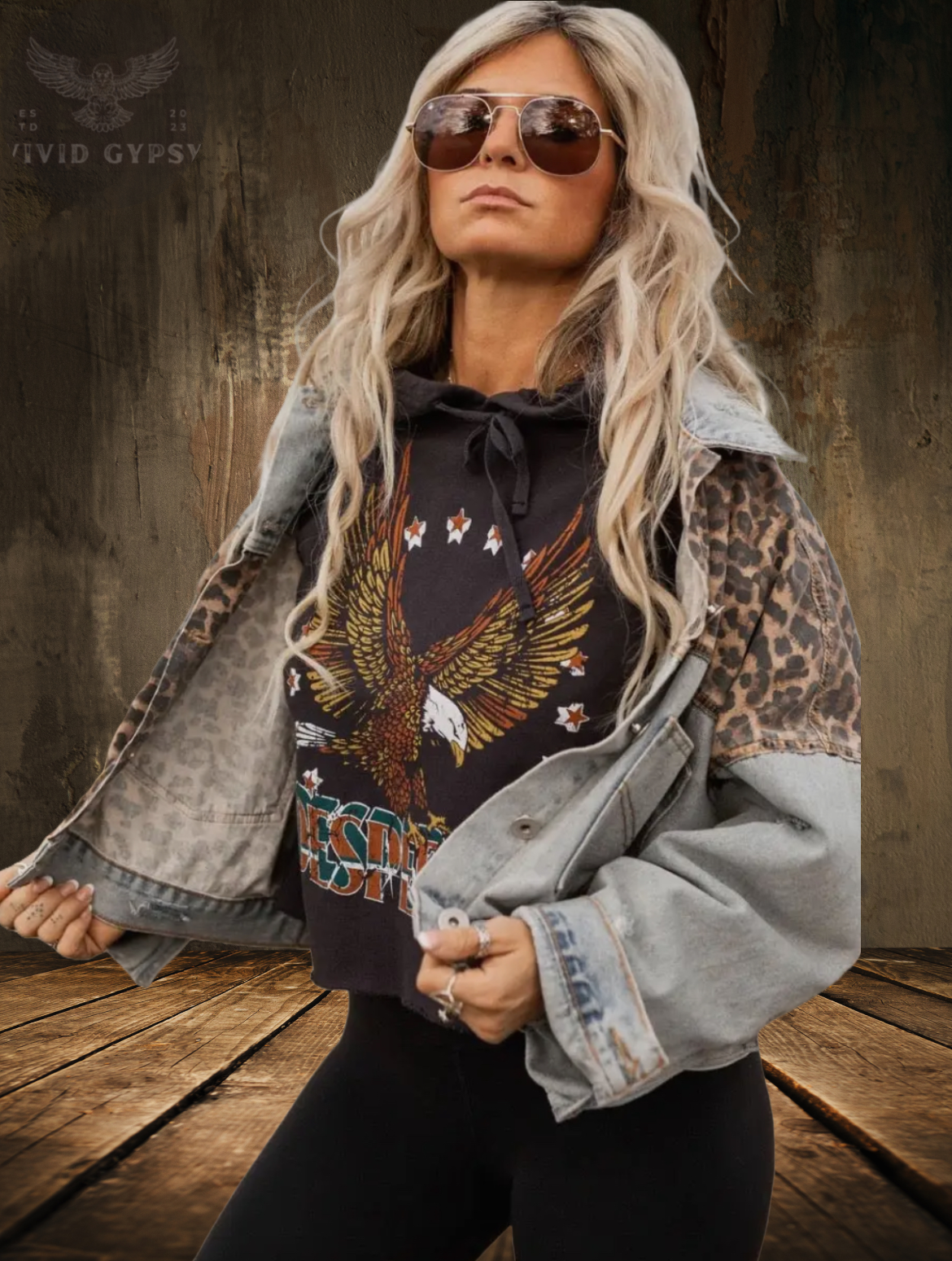 Desperado Cropped Hooded Sweatshirt