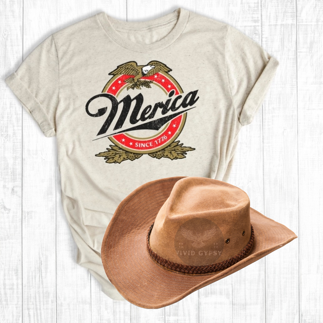 Fourth Of July America Beer Logo Graphic Tee