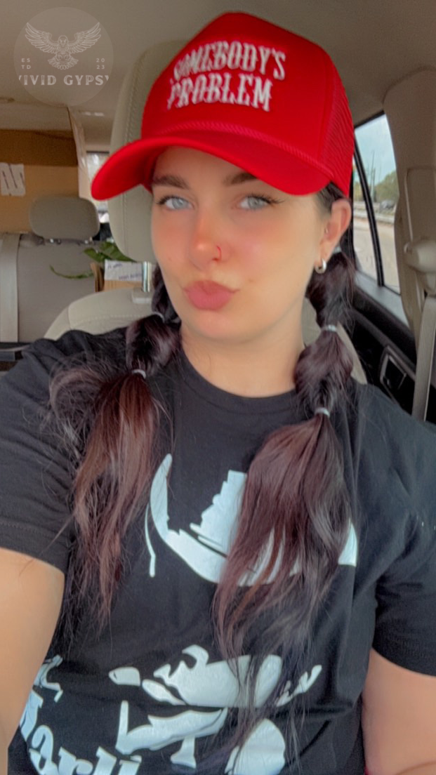 Somebody’s Problem - Red Embroidered Trucker Hat
