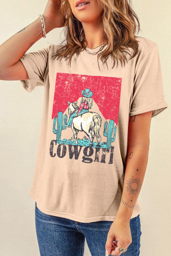 Cowgirl Rodeo Graphic Western Fashion Tee