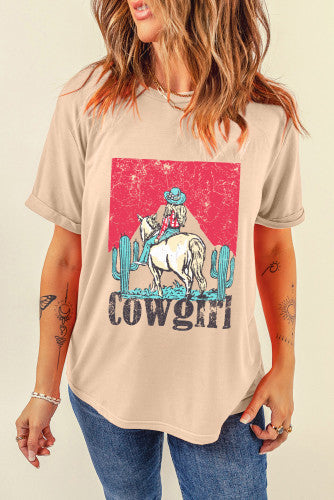 Cowgirl Rodeo Graphic Western Fashion Tee