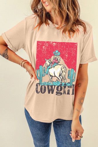 Cowgirl Rodeo Graphic Western Fashion Tee