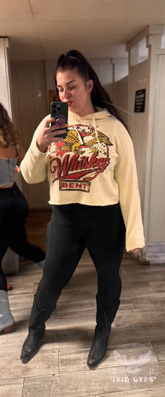 Whiskey Bent Cropped Hoodie