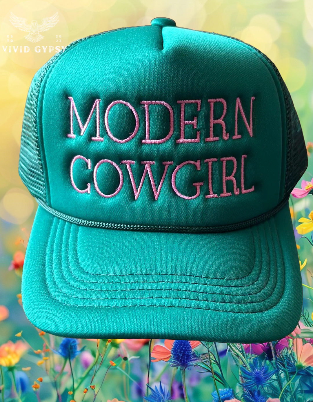 Modern Cowgirl - Embroidered Trucker Hat