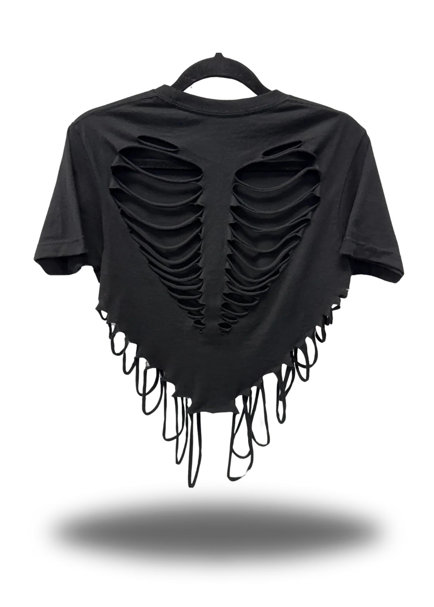 LOVE DON'T PAY ROAD RASH V CUT HEART CROP TOP