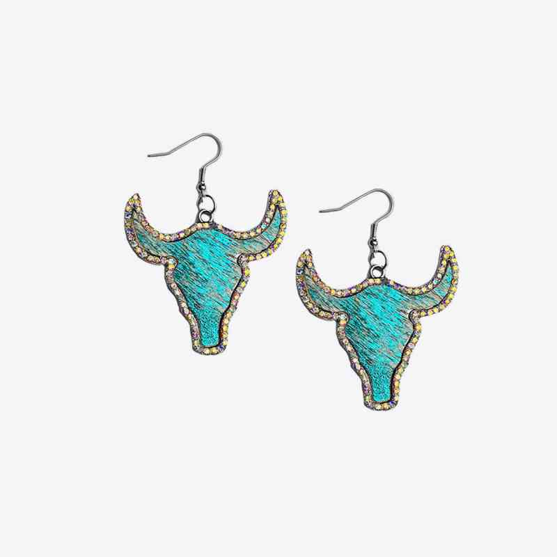 Sparkle and Sizzle with our Rhinestone Bull Earrings