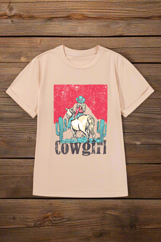 Cowgirl Rodeo Graphic Western Fashion Tee