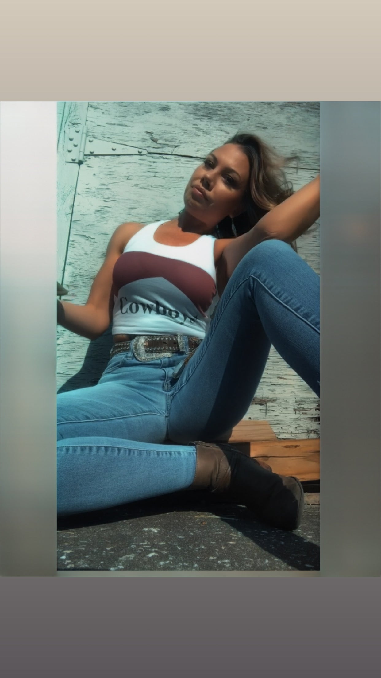 Cowboys - Cropped Tank Top