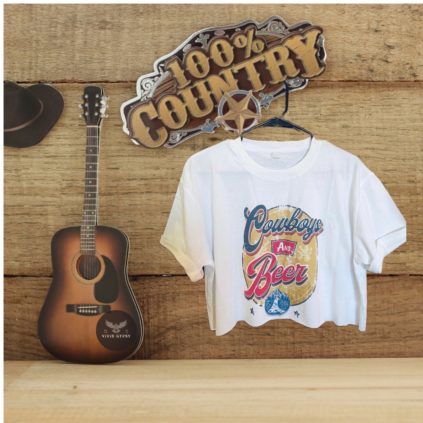 Cowboys & Beer - Crop Top