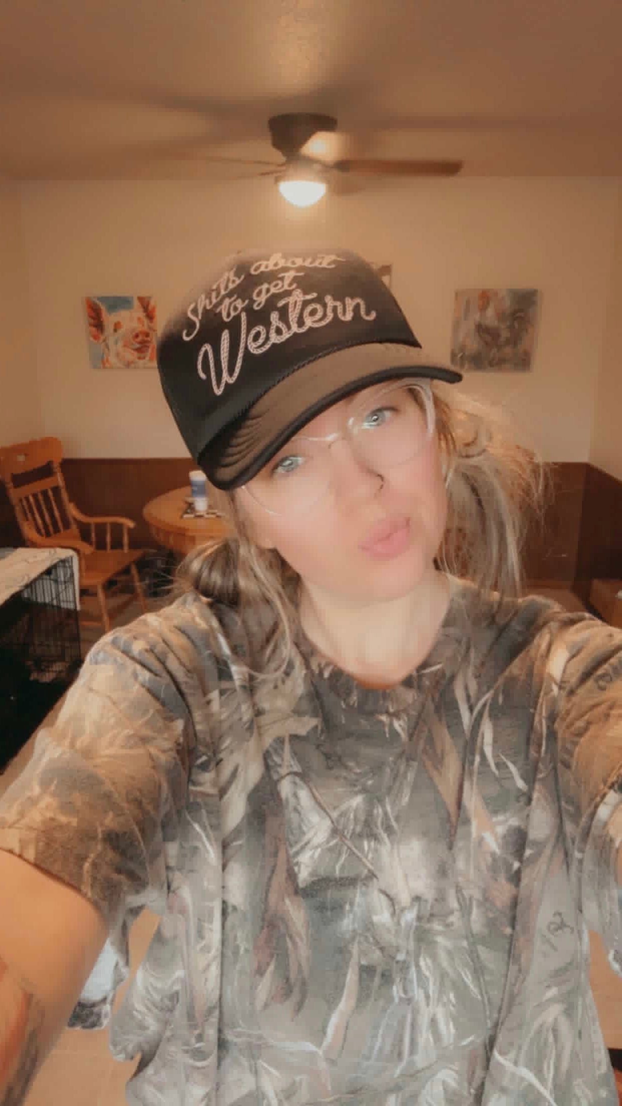 Shits About To Get Western Trucker Hat