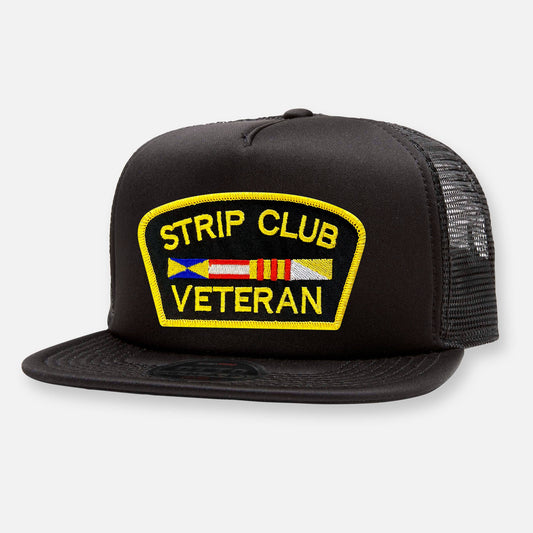 STRIP CLUB VETERAN FLAT BILL PATCH HAT