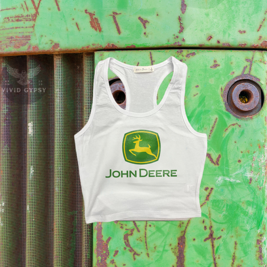 Crop in Style with John Deere - Crop Tank Top
