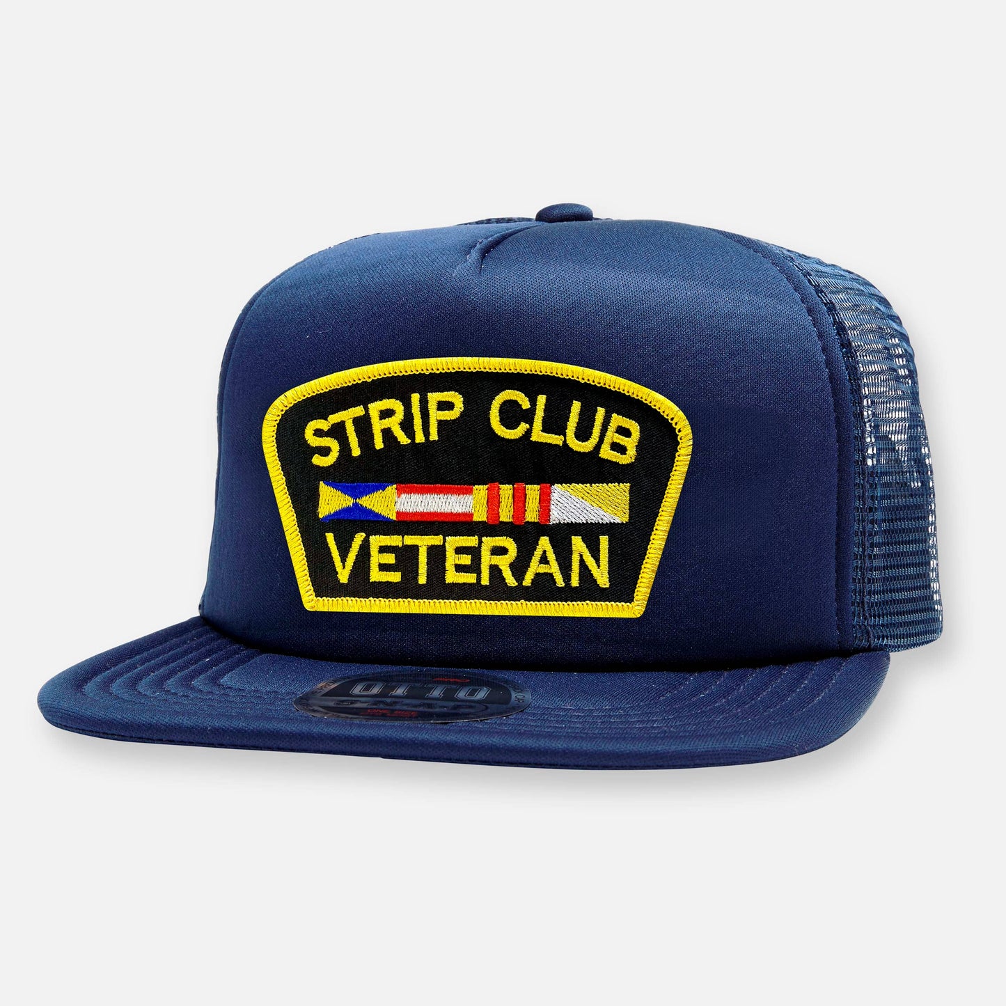 STRIP CLUB VETERAN FLAT BILL PATCH HAT