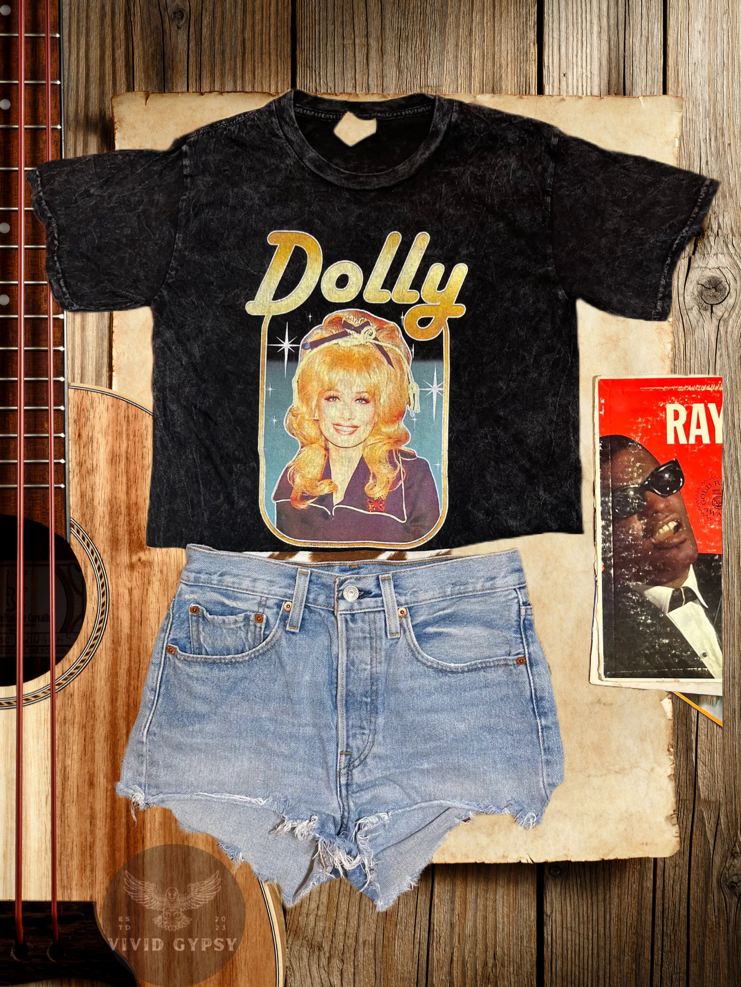 Country Queen Vintage Wash Crop Top