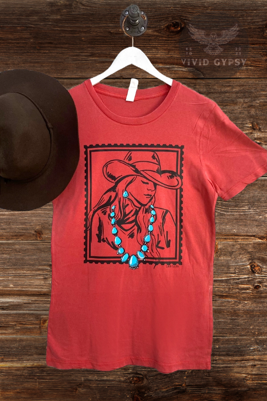 Turquoise Cowgirl Graphic T-shirt