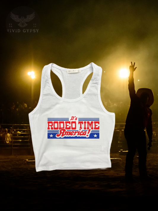 Rodeo Time - Crop Tank Top