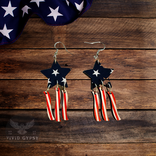 Patriotic Dangle Earrings