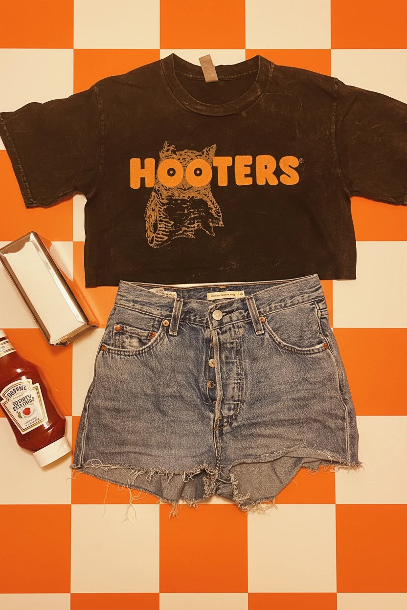 Hooters Vintage Crop Top