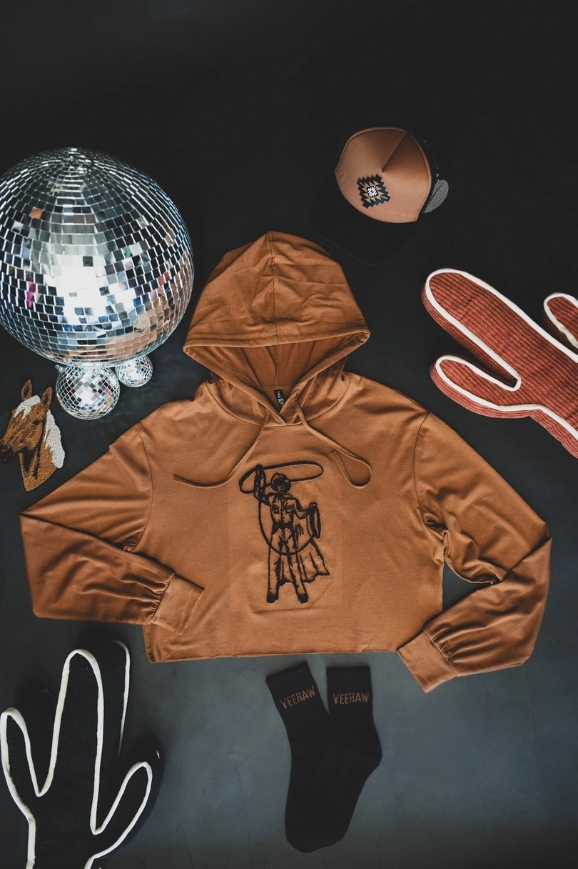 Cowboy Caller Cropped Hoodie
