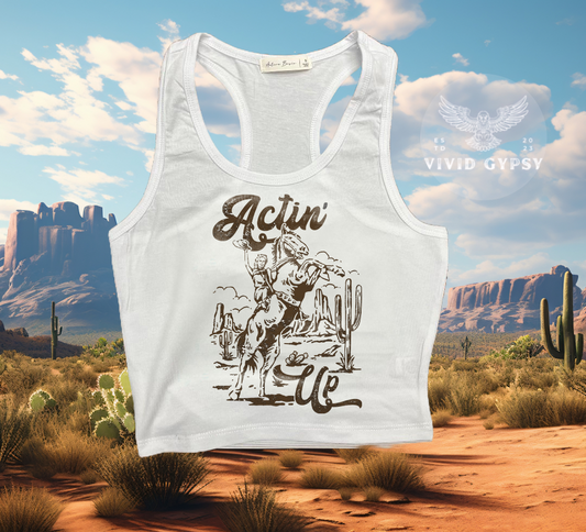Actin’ Up Crop Tank Top