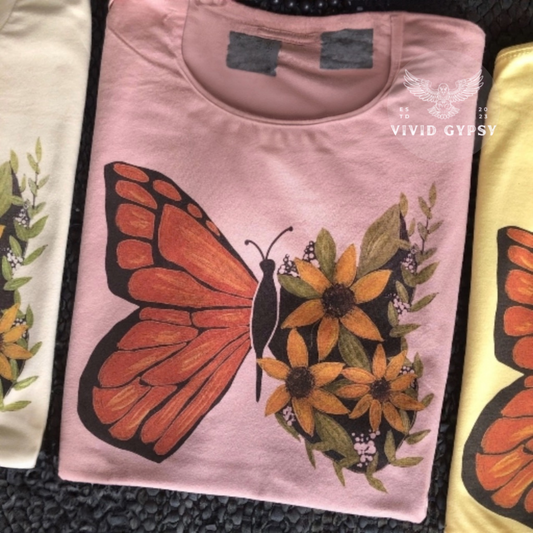 Flutter by butterfly t-shirt