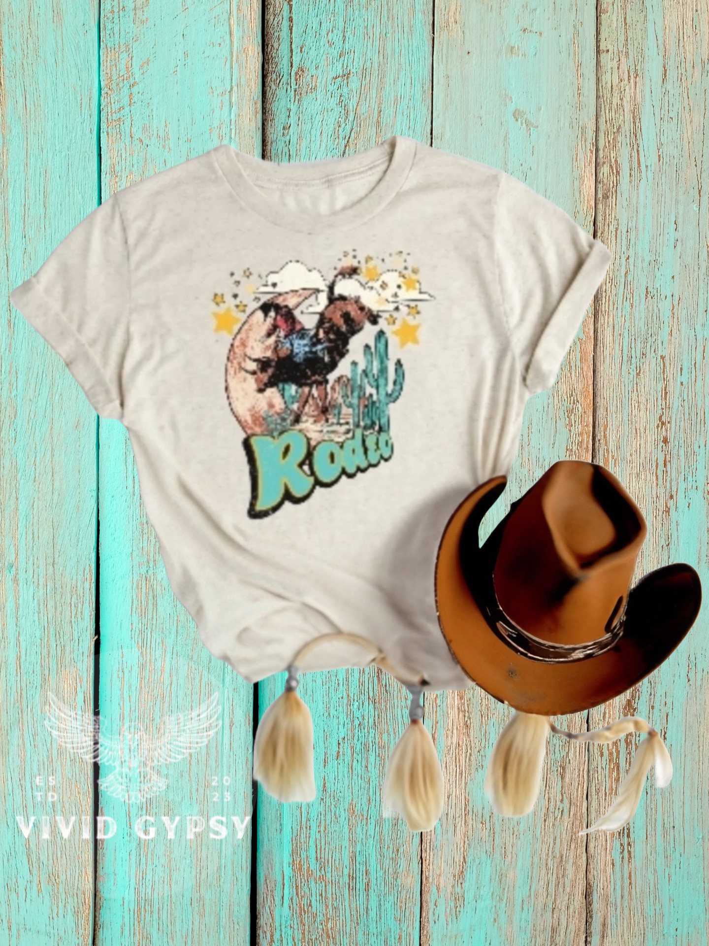 Western Rodeo Desert Moon Graphic Tee