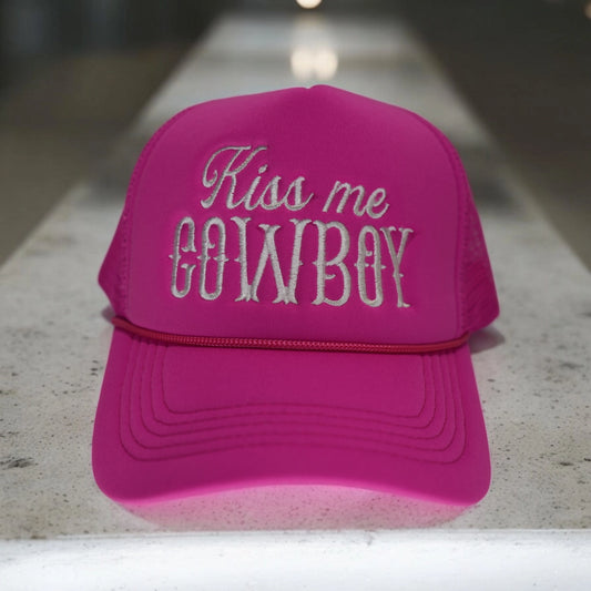 Kiss Me Cowboy Trucker Hat