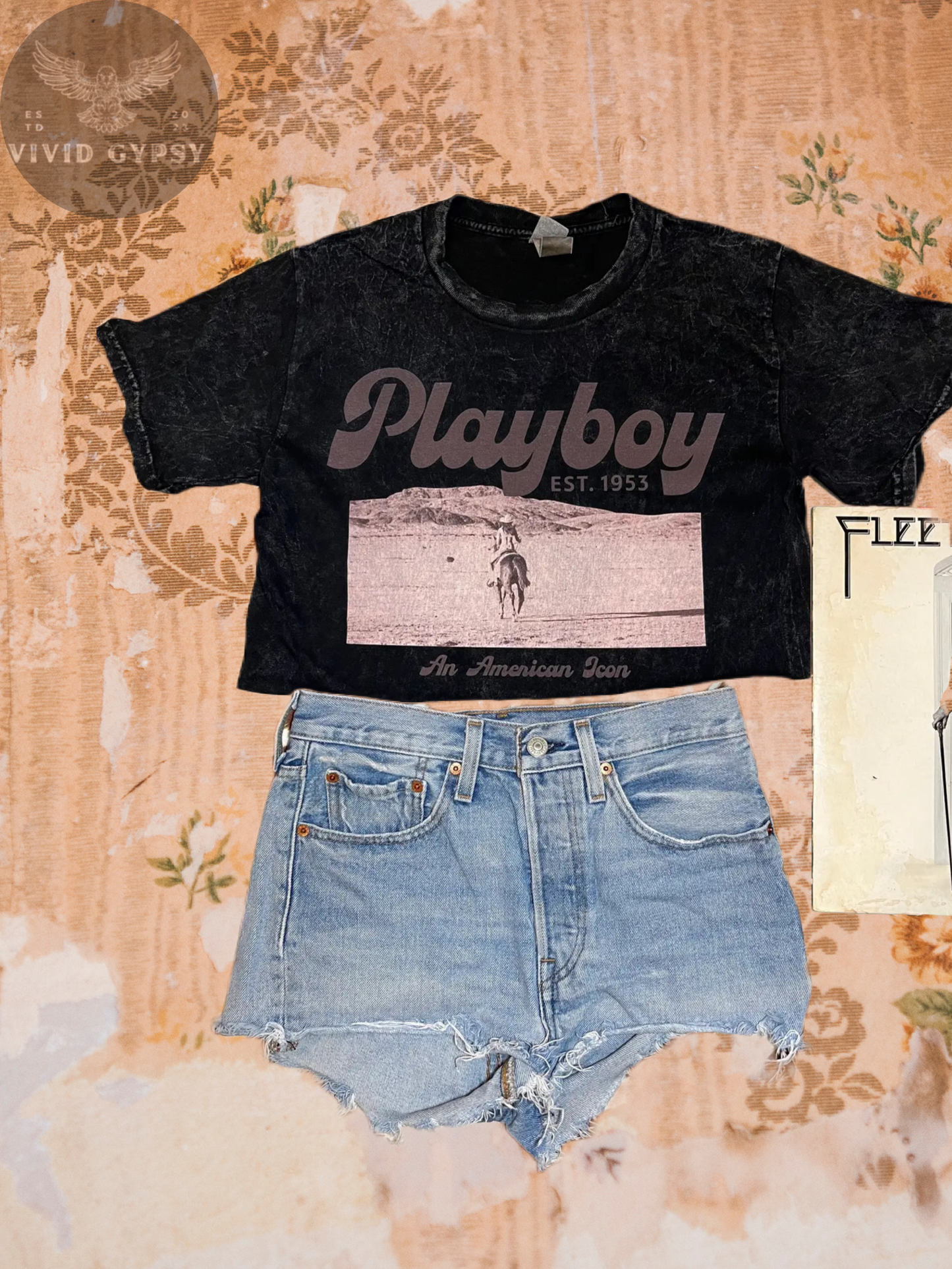 Sassy and Vintage: Bunny Icon Vintage Wash Crop Top