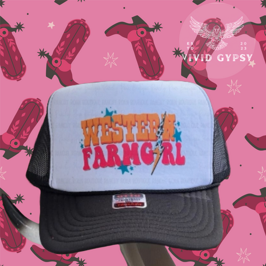 Western Farm Girl Foam Trucker Hat
