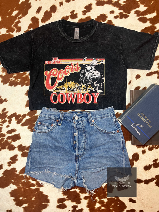 The Original Coors Cowboy - Vintage Cropped Top