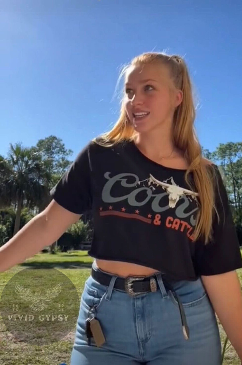 ‘Coors & Cattle’ - Crop Top