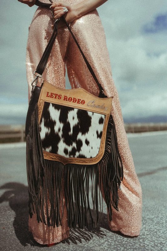 Lets Rodeo Cowboy A Haute Southern Hyde Cowhide Purse