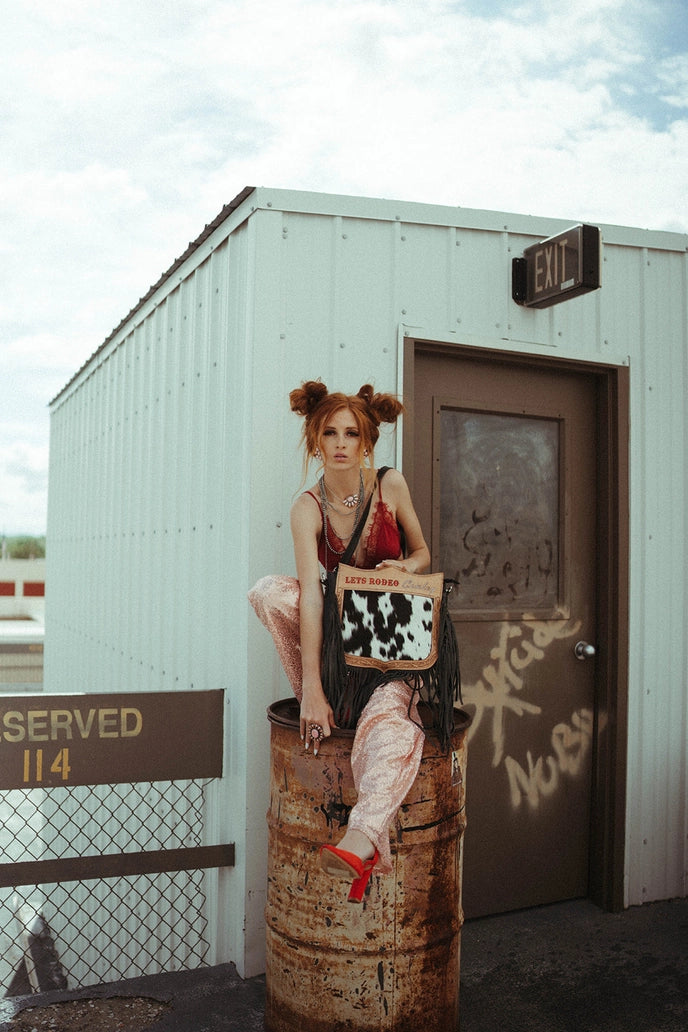 Lets Rodeo Cowboy A Haute Southern Hyde Cowhide Purse