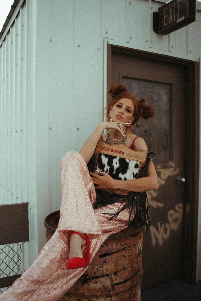 Lets Rodeo Cowboy A Haute Southern Hyde Cowhide Purse