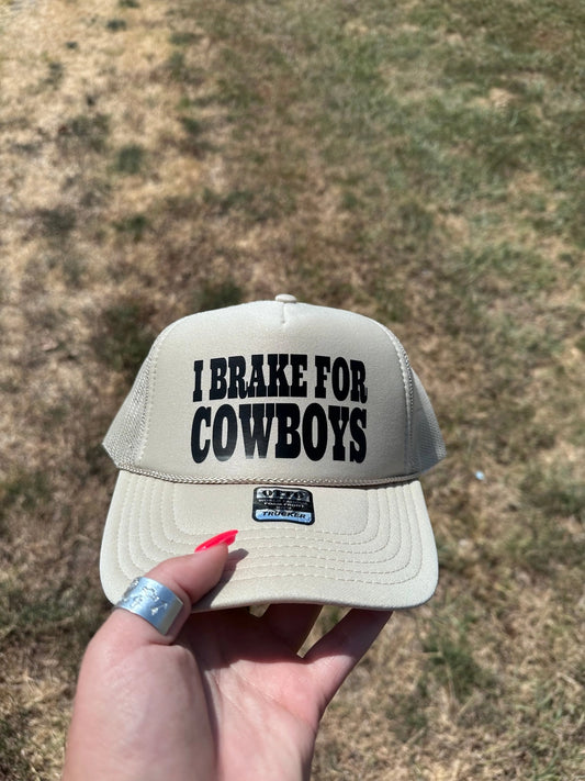 I Brake For Cowboys Foam Trucker