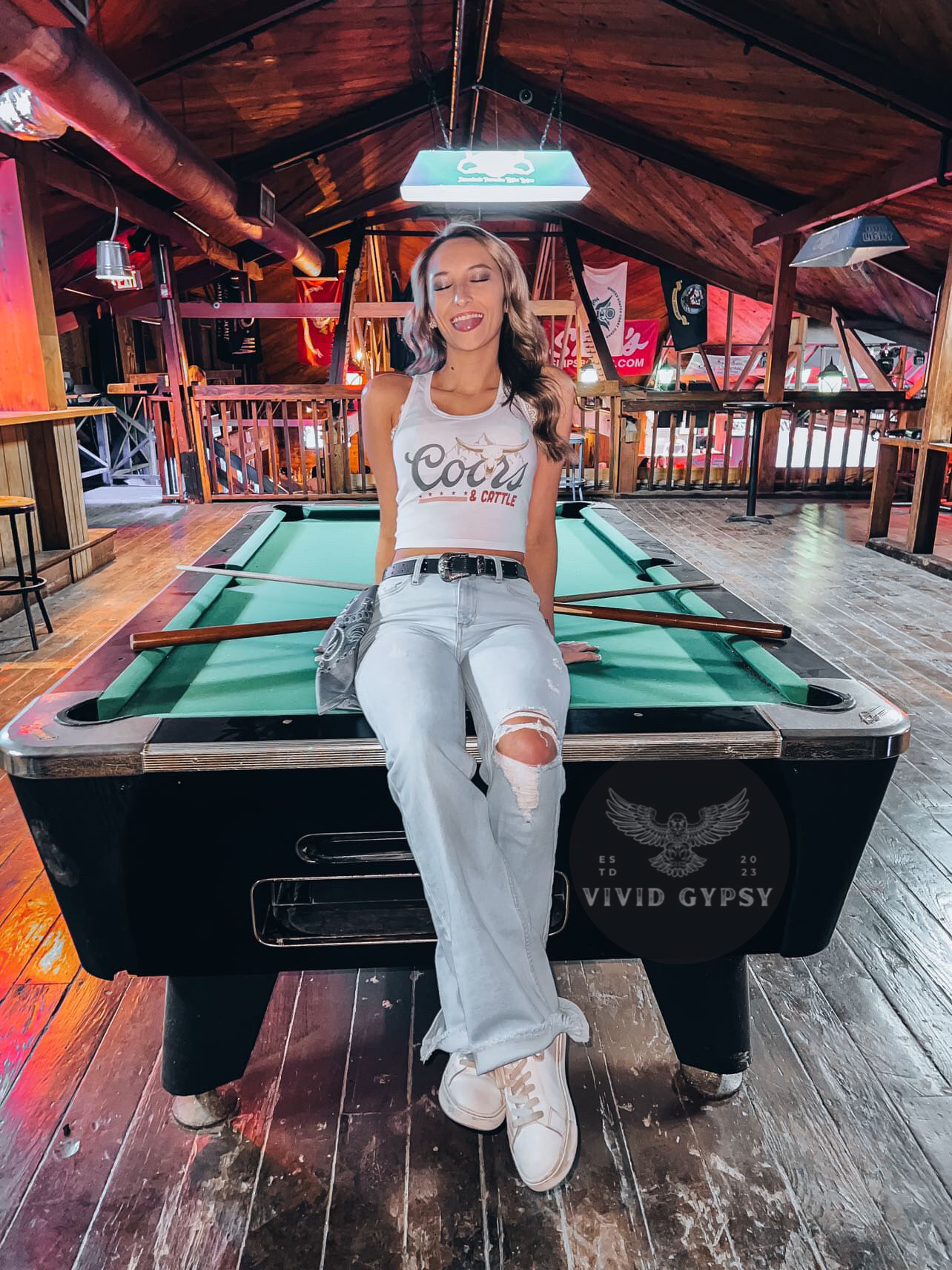 Coors & Cattle - Crop Tank Top