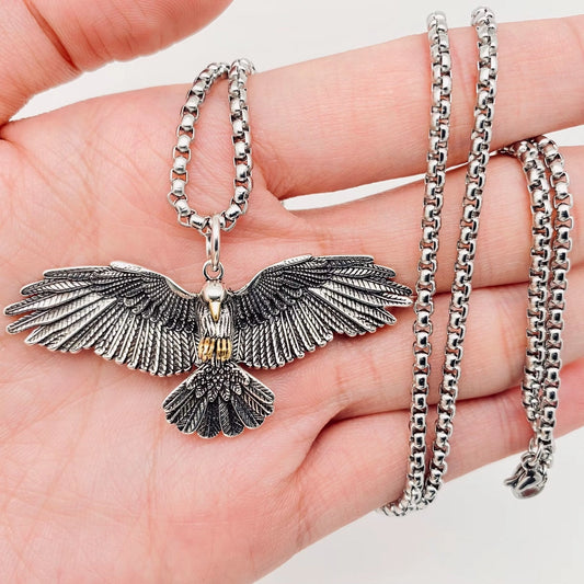 Official Vivid Gypsy Eagle Wings Pendant Men's Necklace