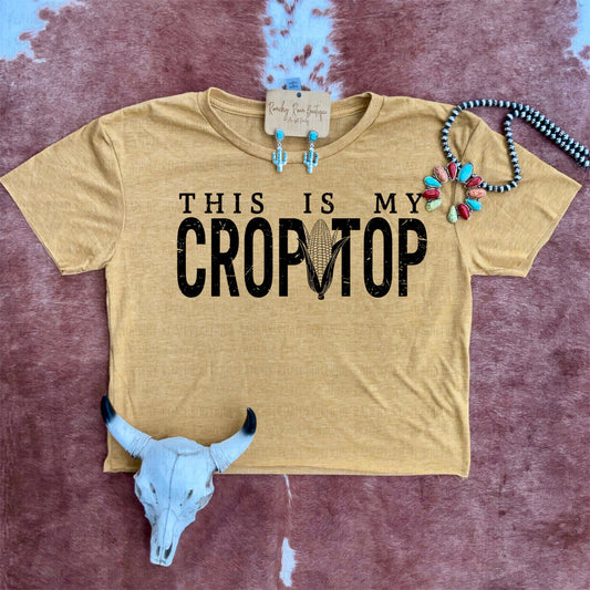 This is My Crop Top Western Cropped Shirt